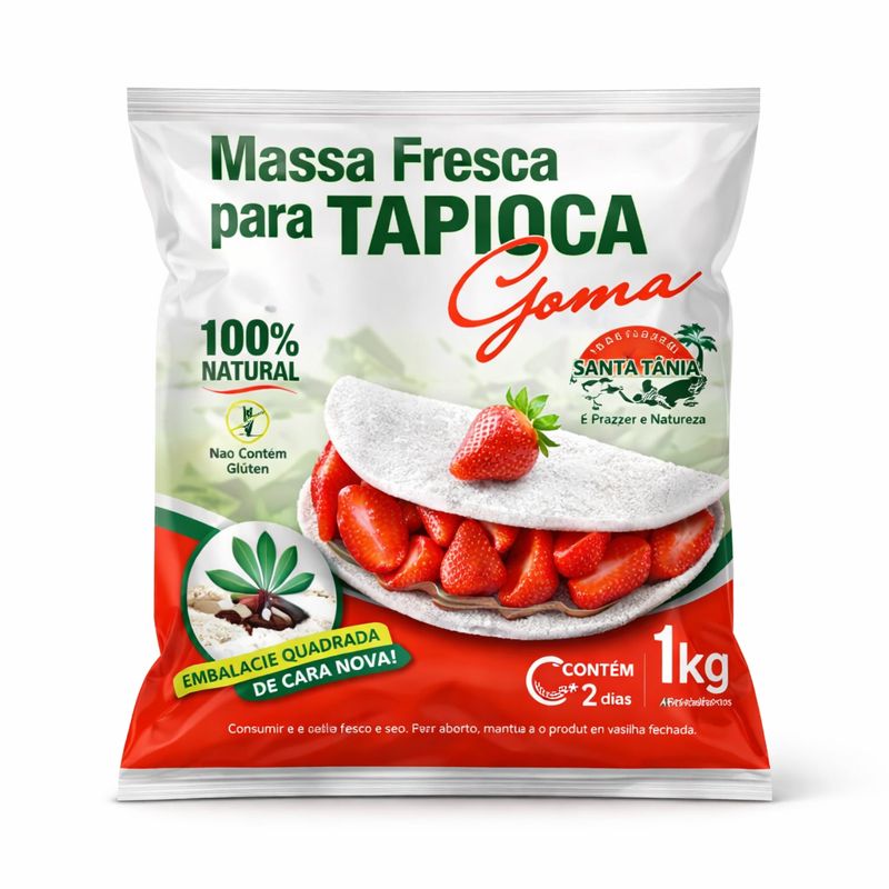 TAPIOCA PRONTA PANTANAL 10 PACOTES DE 1KG - 10 KG