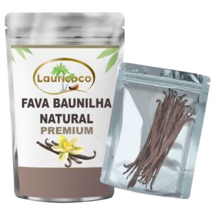 FAVA DE BAUNILHA NATURAL PREMIUM - MADAGASCAR 20CM (~48 Unidades) 288 GR